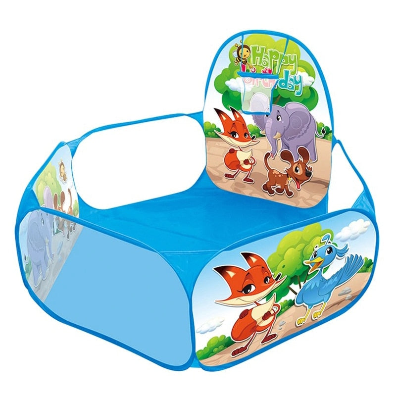 Piscina de Bolinhas com Cesta Para Crianças- Pscina de Bolinhas-Psicina de Bolinhas com Cesta de Basquete