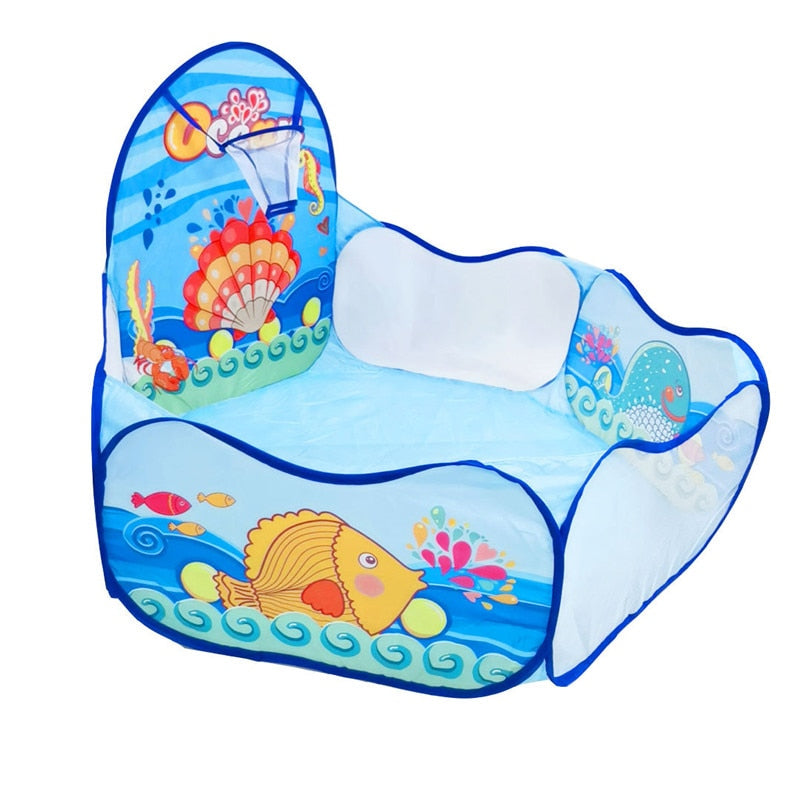 Piscina de Bolinhas com Cesta Para Crianças- Pscina de Bolinhas-Psicina de Bolinhas com Cesta de Basquete