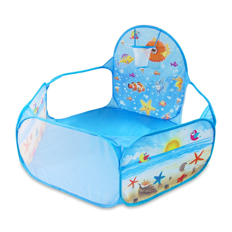 Piscina de Bolinhas com Cesta Para Crianças- Pscina de Bolinhas-Psicina de Bolinhas com Cesta de Basquete