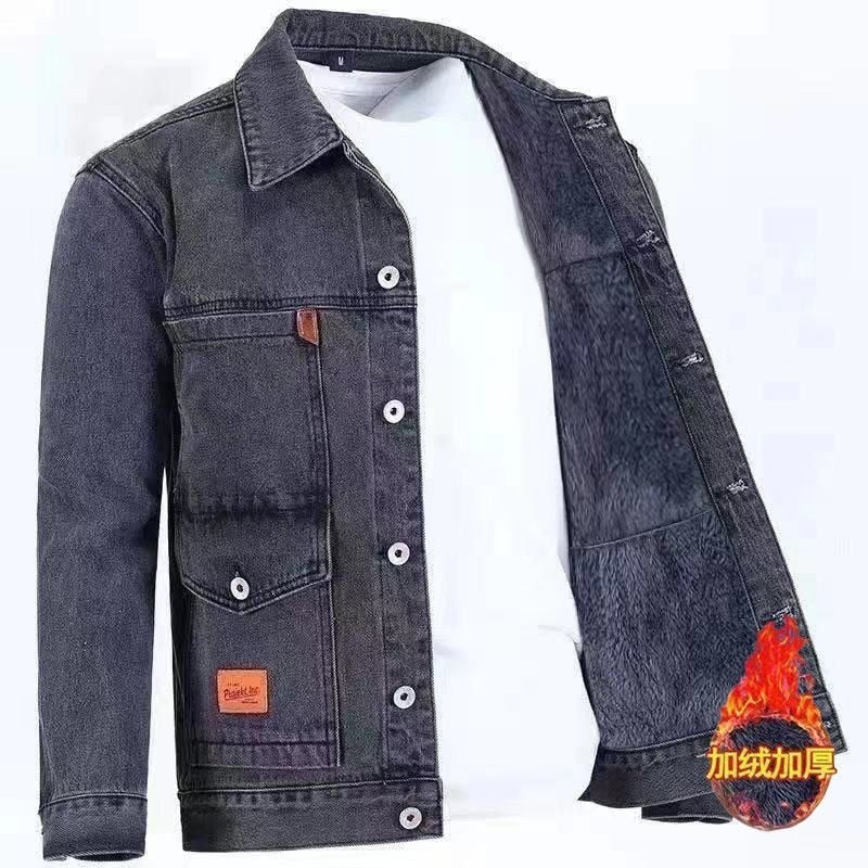 Jaqueta Jeans Masculina com Forro Reforçado Internno de Caximira - Jaqueta Masculina Jeans com Forração de Lã