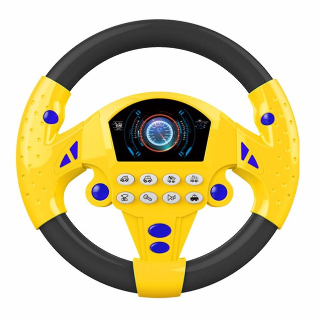 Volante Musical Infantil Interativo Educativo Com Sons e Luzes- Volante De Brinquedo Interativo Com Som/Simulação/Carro