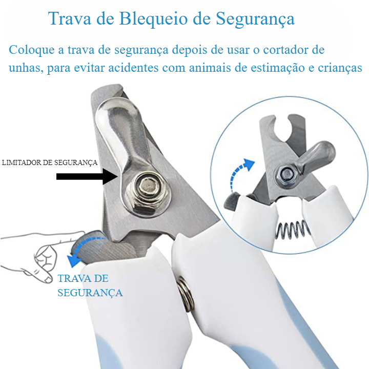 Cortador de Unhas Profissional para Pets (Cães, Gatos, Coelhos, Pássaros e Demais Pets com Unhas Longas).