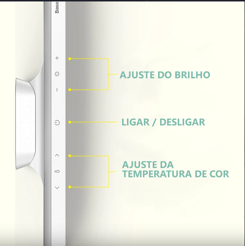 Luminária de LED Sem Fio com Magnetismo para Mesa