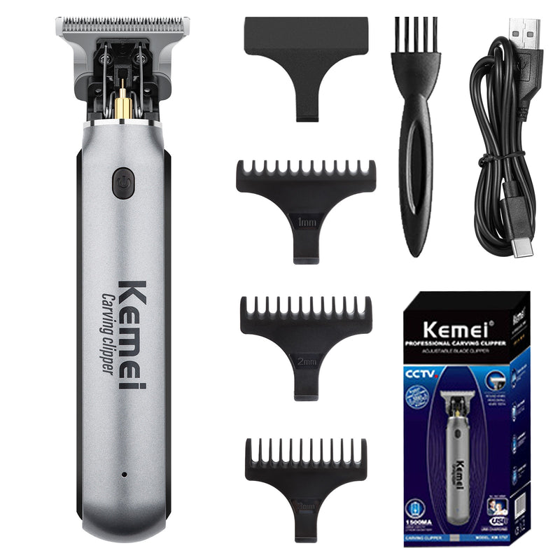 Aparador De Barba e Cabelo, Barbeador Elétrico, Máquina De Corte De Cabelo, USB Recarregável, Bateria De Lítio